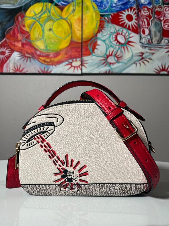 Coach Handbags - Coach Disney x Keith Haring Mickey Mouse Serena Satchel Crossbody C6976 NWOT